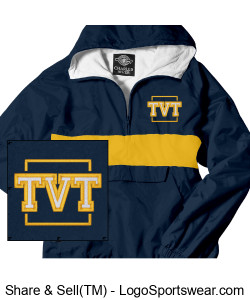 Charles River Adult Classic Striped Pullover (Navy/Gold) [Embroidered] Design Zoom